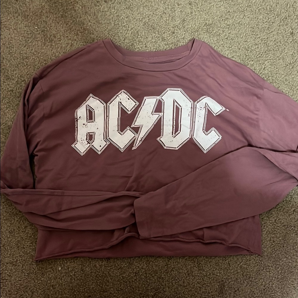 AC/DC Graphic Tee in Deep Maroon